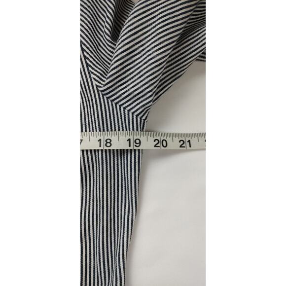 Live A Little Women's Denim Jacket Size Small Black White Stripe Ruffle Detail - Picture 5 of 8